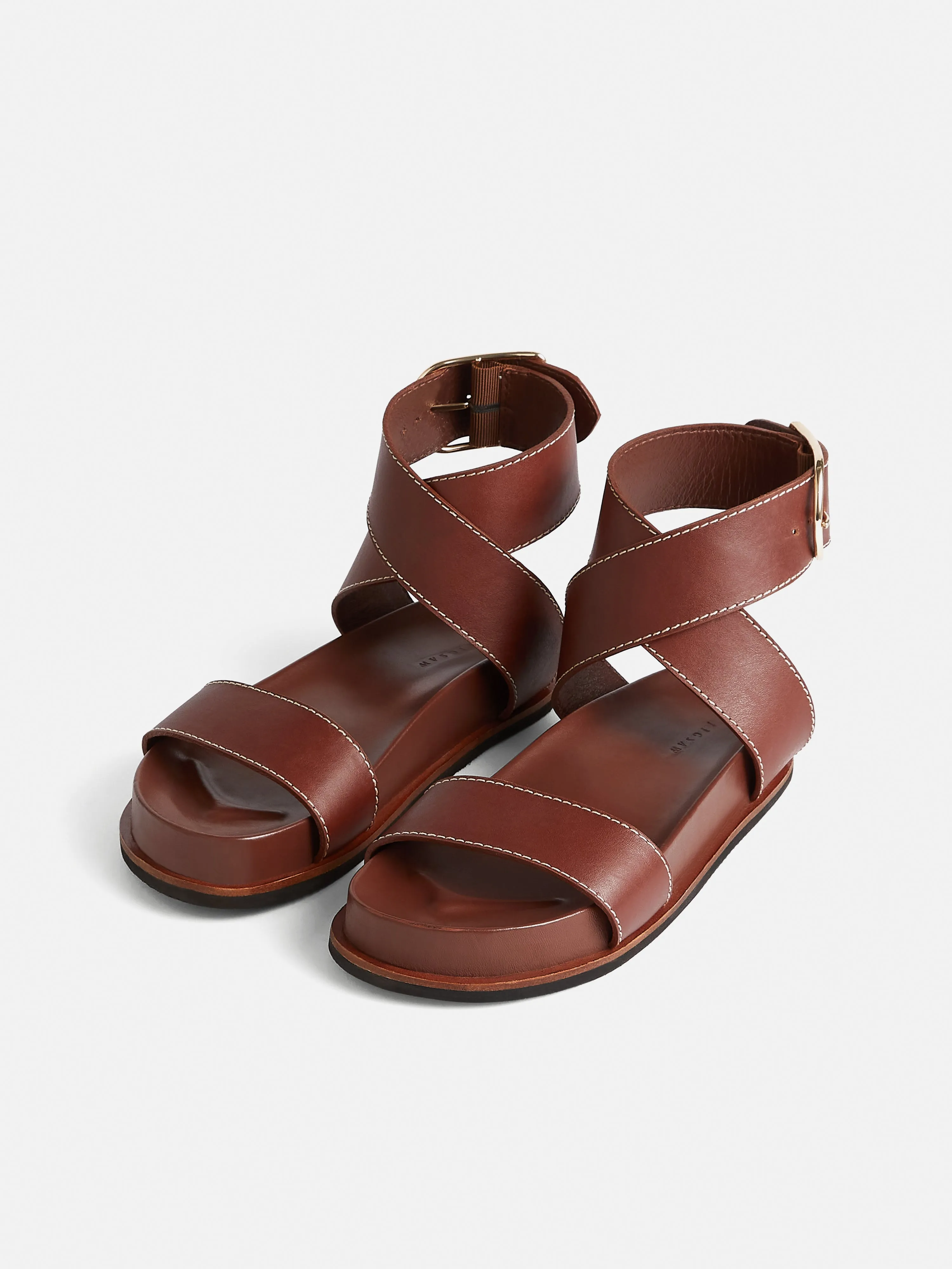 Crowle Leather Footbed Sandal | Tan