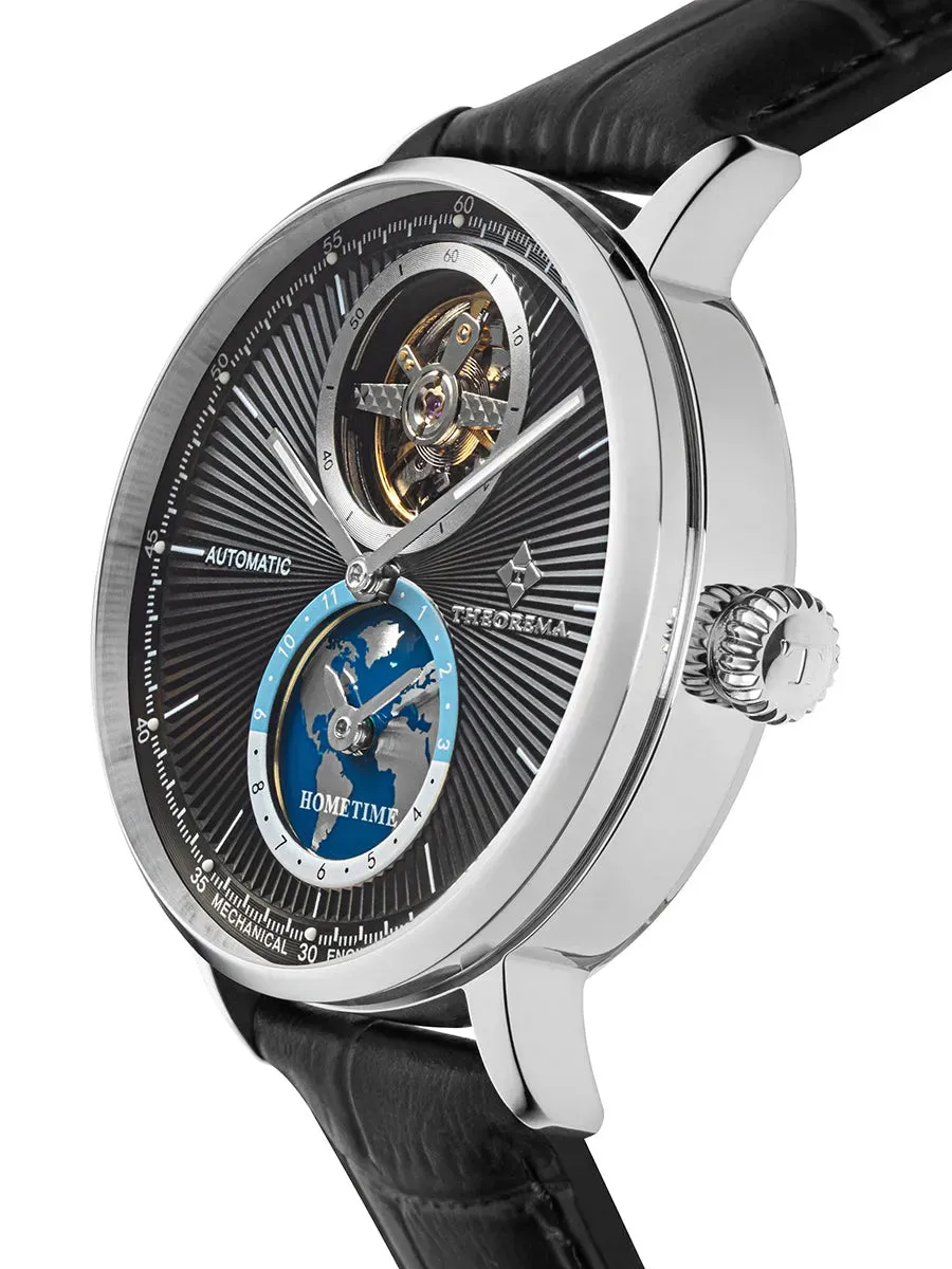 Dual-time automatic Ibiza - GM-128-2 |Silver| by Theorema, Germany