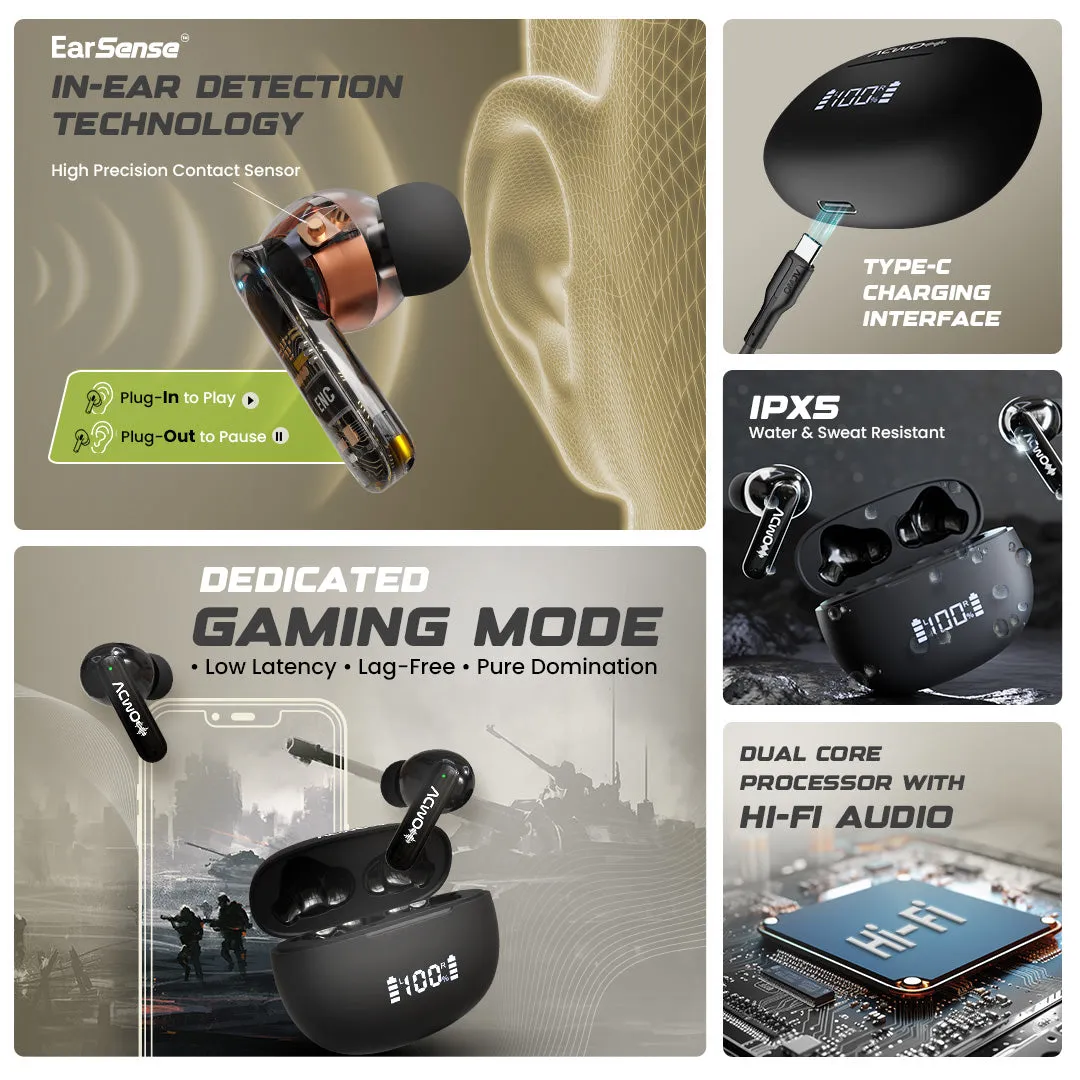 DwOTS 323 Black Earbuds