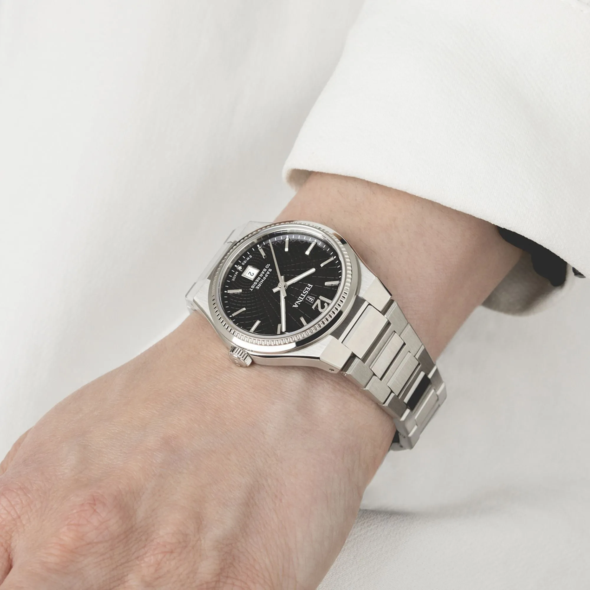 Festina Swiss Made Rive Stainless Steel Analog Ladies Watch I Model F20052/8 Quartz Movement