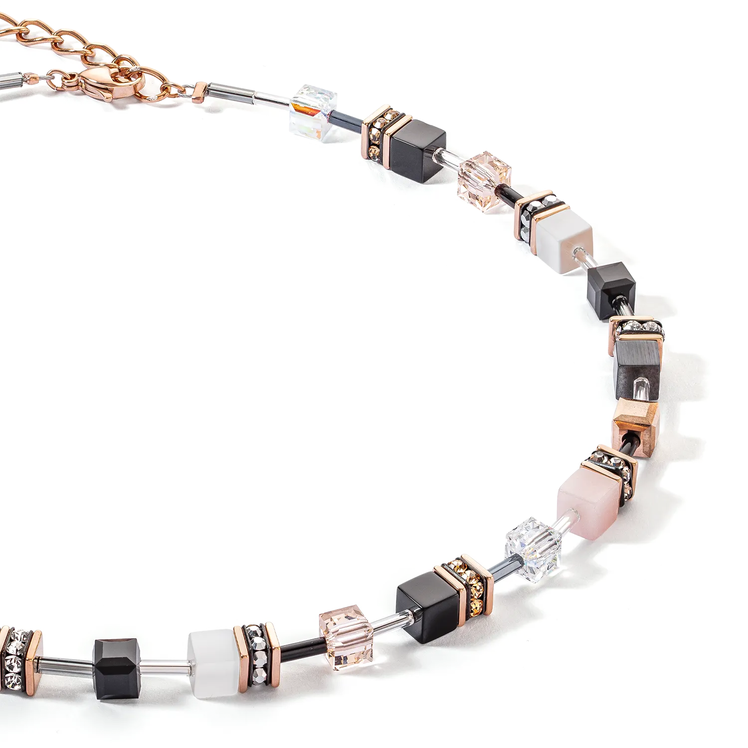 GeoCUBE® Iconic necklace rose gold soft