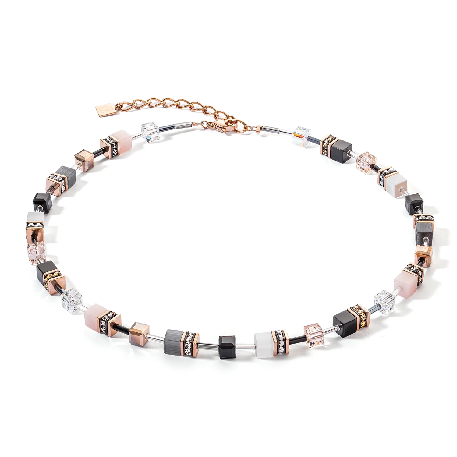 GeoCUBE® Iconic necklace rose gold soft
