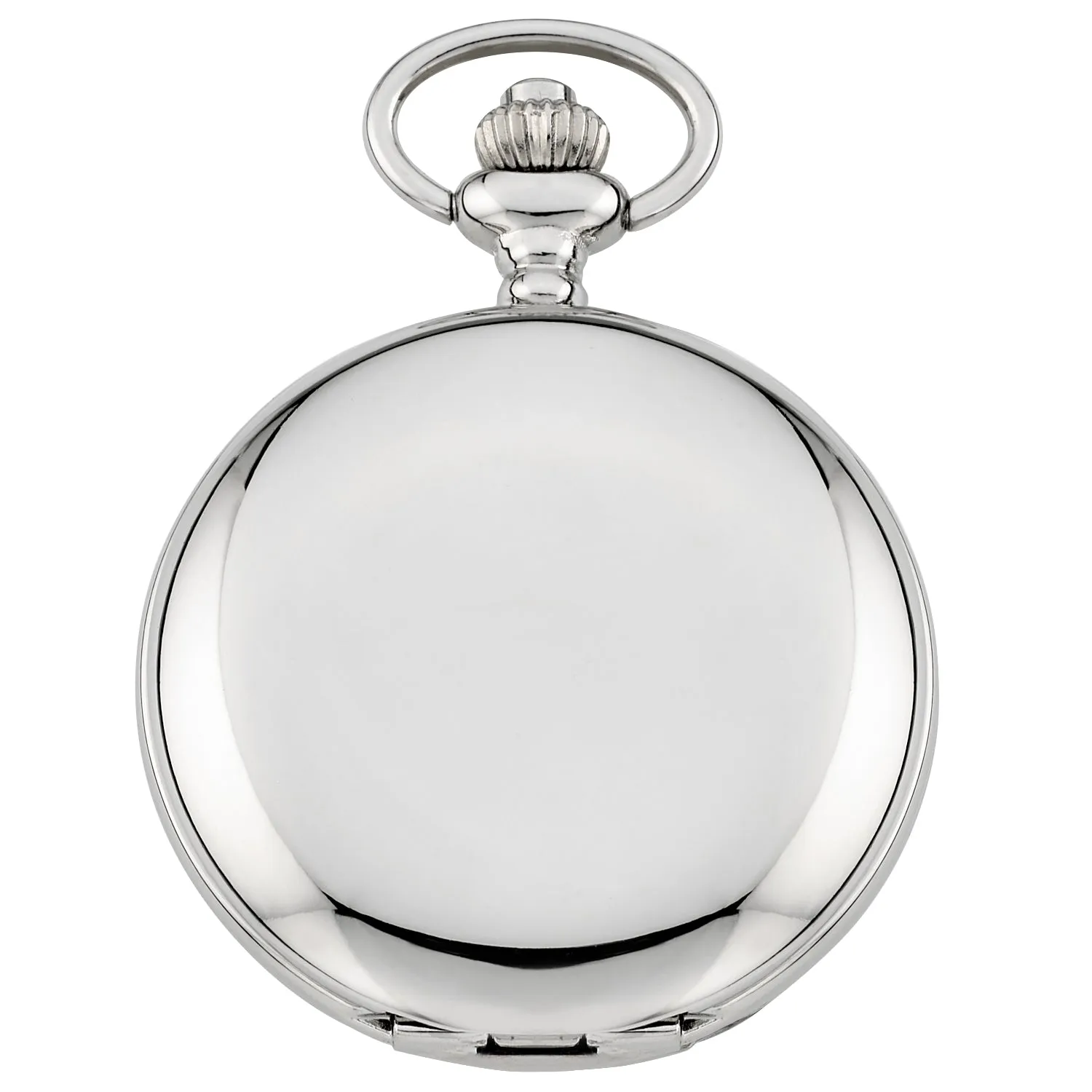 Gotham Men's Silver-Tone Railroad Polished Finish Covered Quartz Pocket Watch # GWC15044S