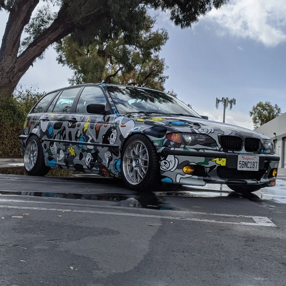 Grey Baby Milo Pattern Vinyl Wrap Film