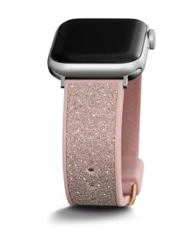GUESS Glitter Leather on Silicone Band for Apple 38-40 mm Watch