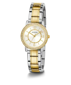 GUESS Ladies Silver Tone/Gold Tone Analog Watch - Model GW0468L4