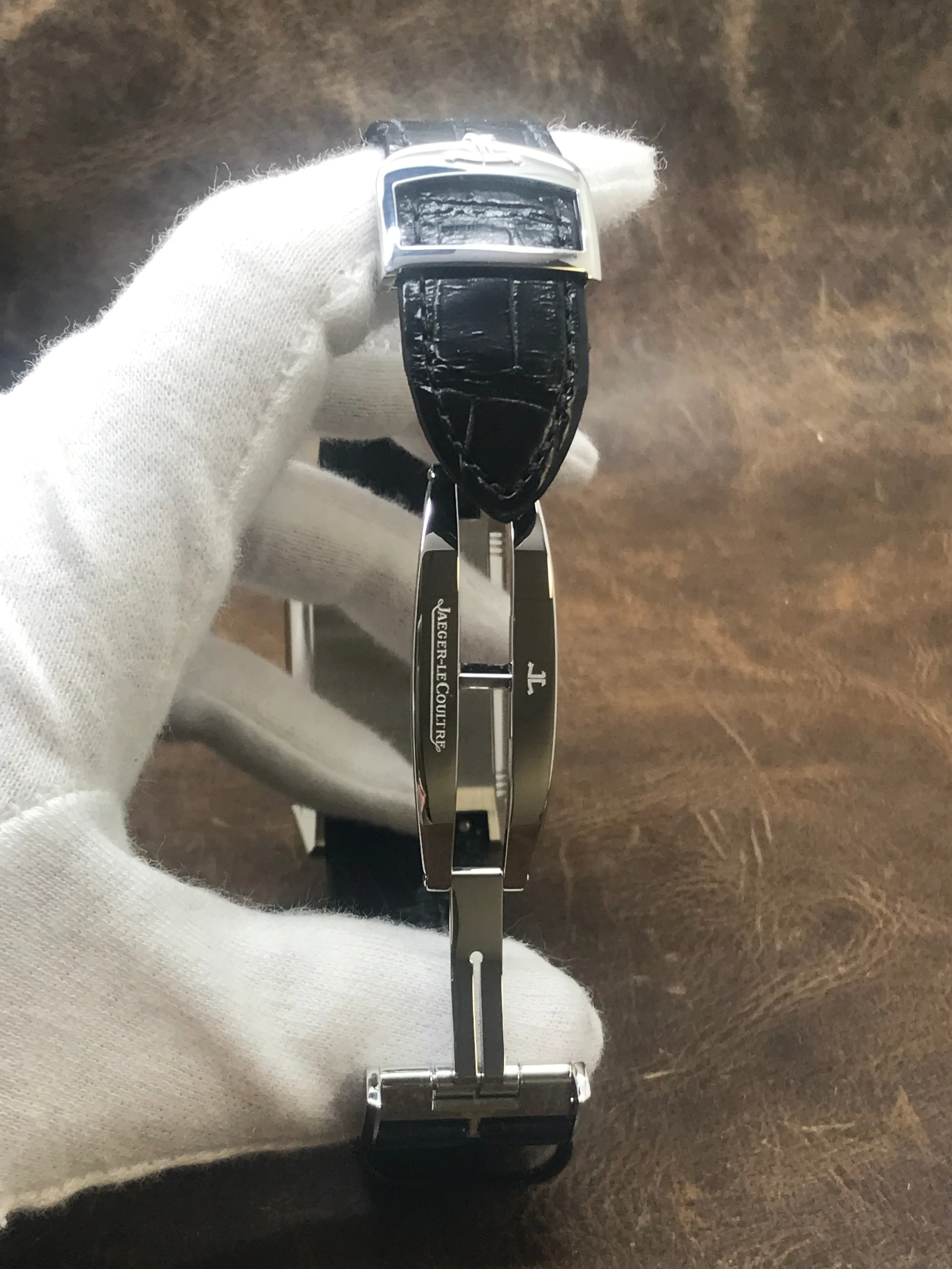 Jaeger-Lecoultre Reverso Classic Duoface Day Night 215.8.D4 Q3848420 Silver & Black Dial Hand Wind Men's Watch