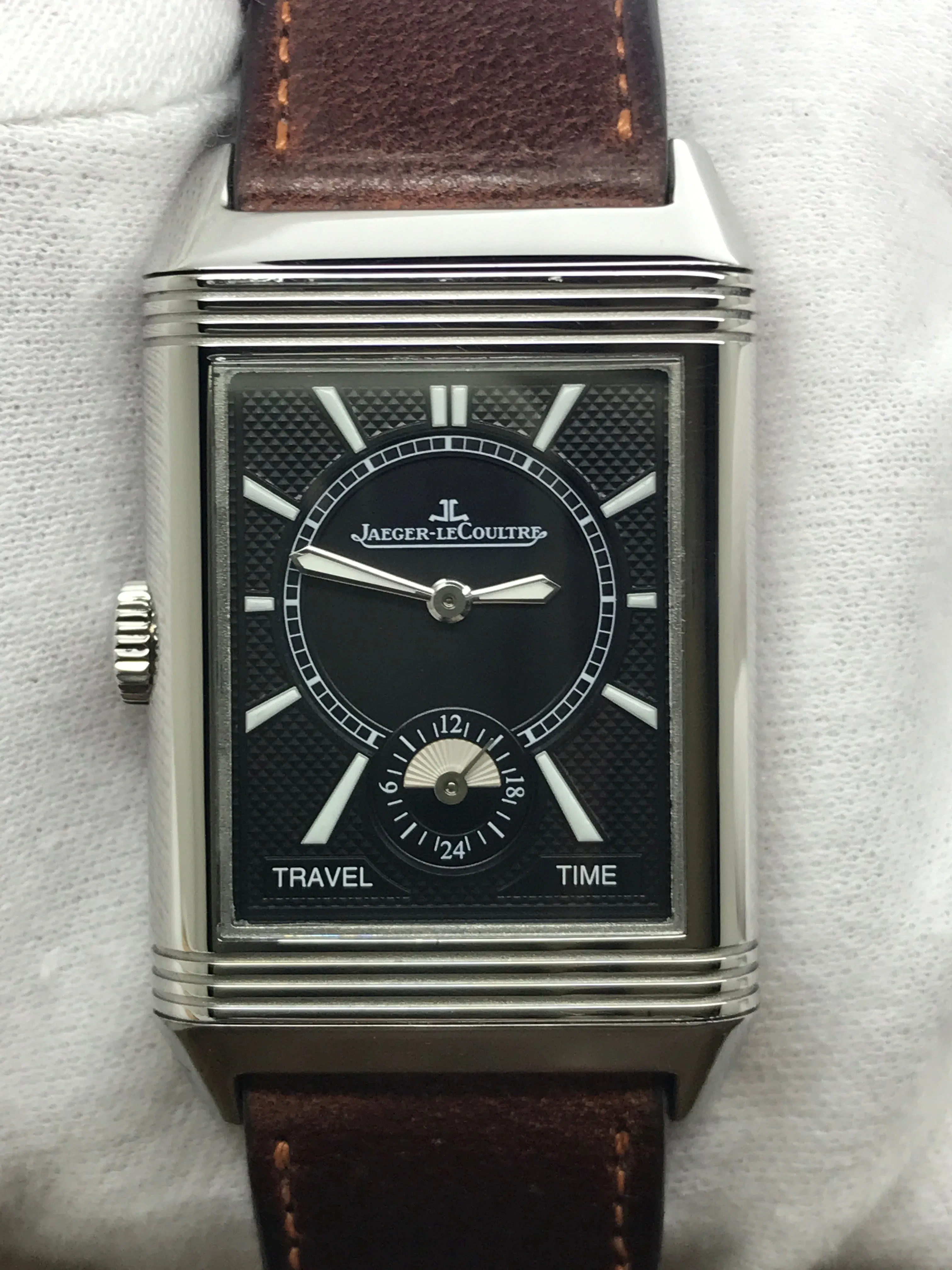 Jaeger-Lecoultre Reverso Classic Q3848422 Silver & Black Dial Manual winding Watch