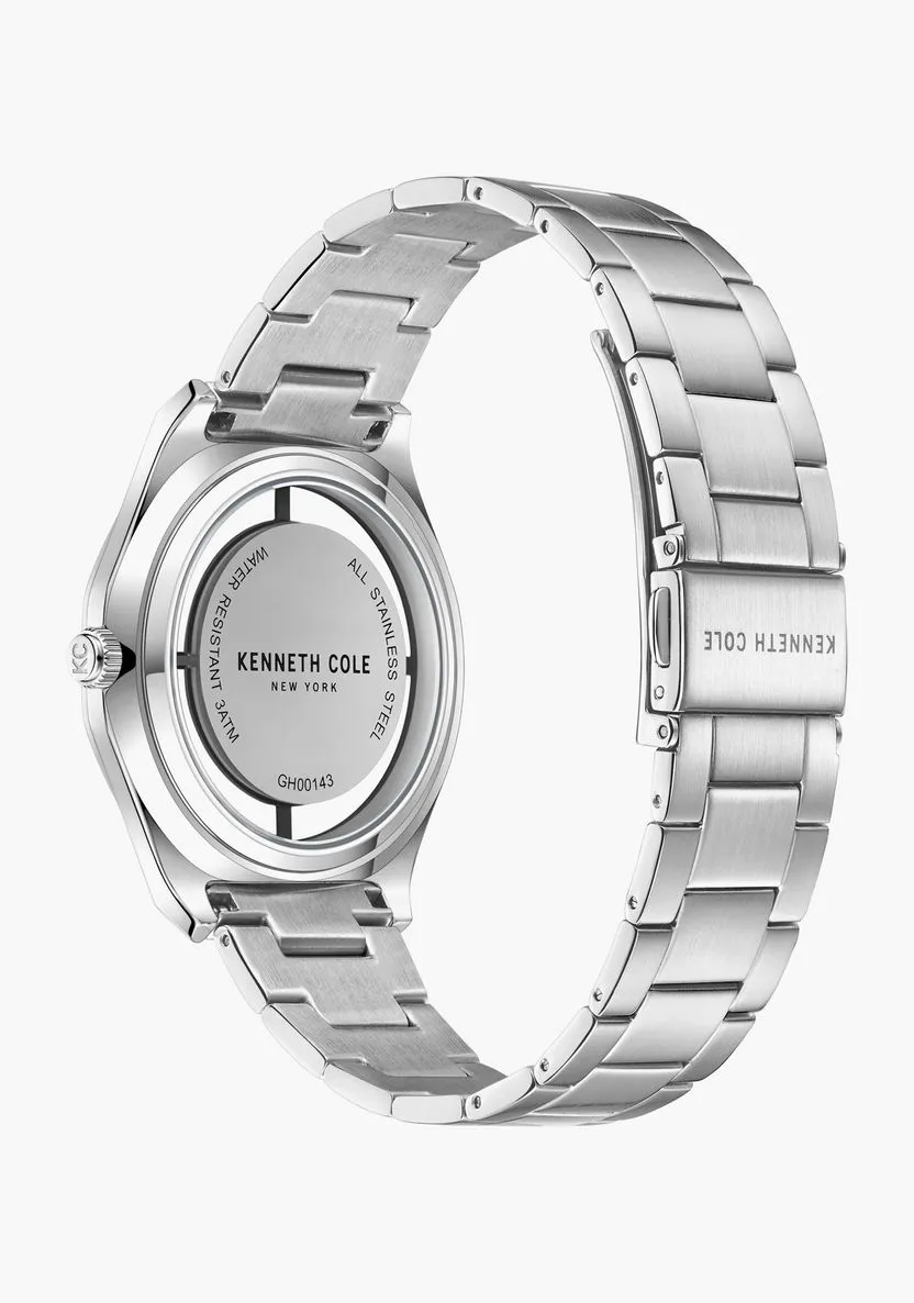 Kenneth Cole Men's Silver Automatic Stainless Steel Strap Watch – Model KCWGH0014301