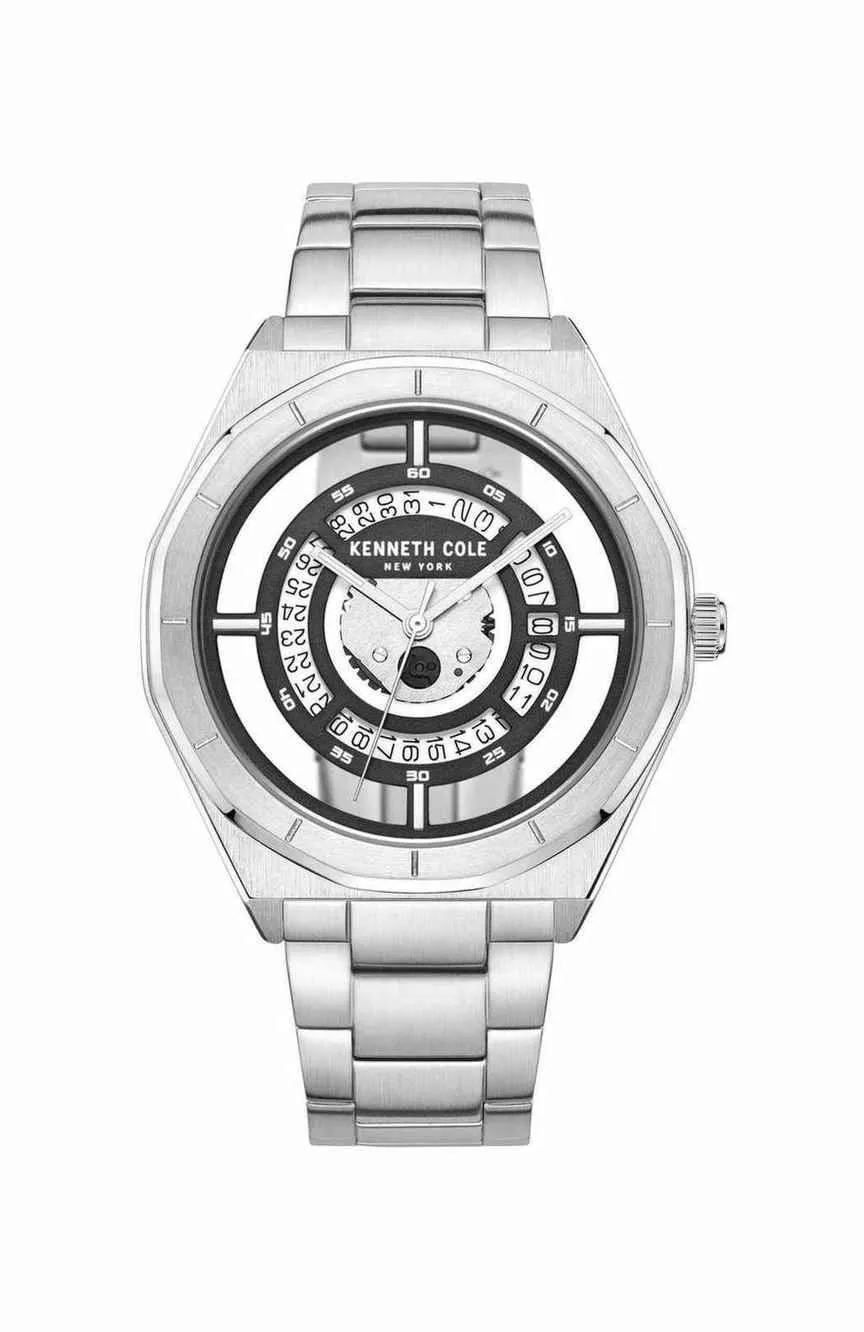Kenneth Cole Men's Silver Automatic Stainless Steel Strap Watch – Model KCWGH0014301