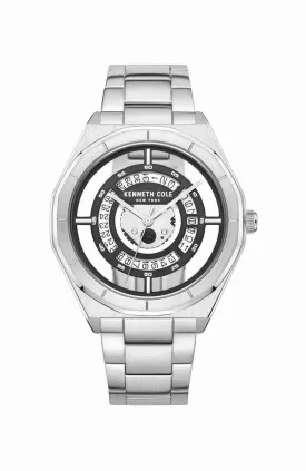 Kenneth Cole Men's Silver Automatic Stainless Steel Strap Watch – Model KCWGH0014301