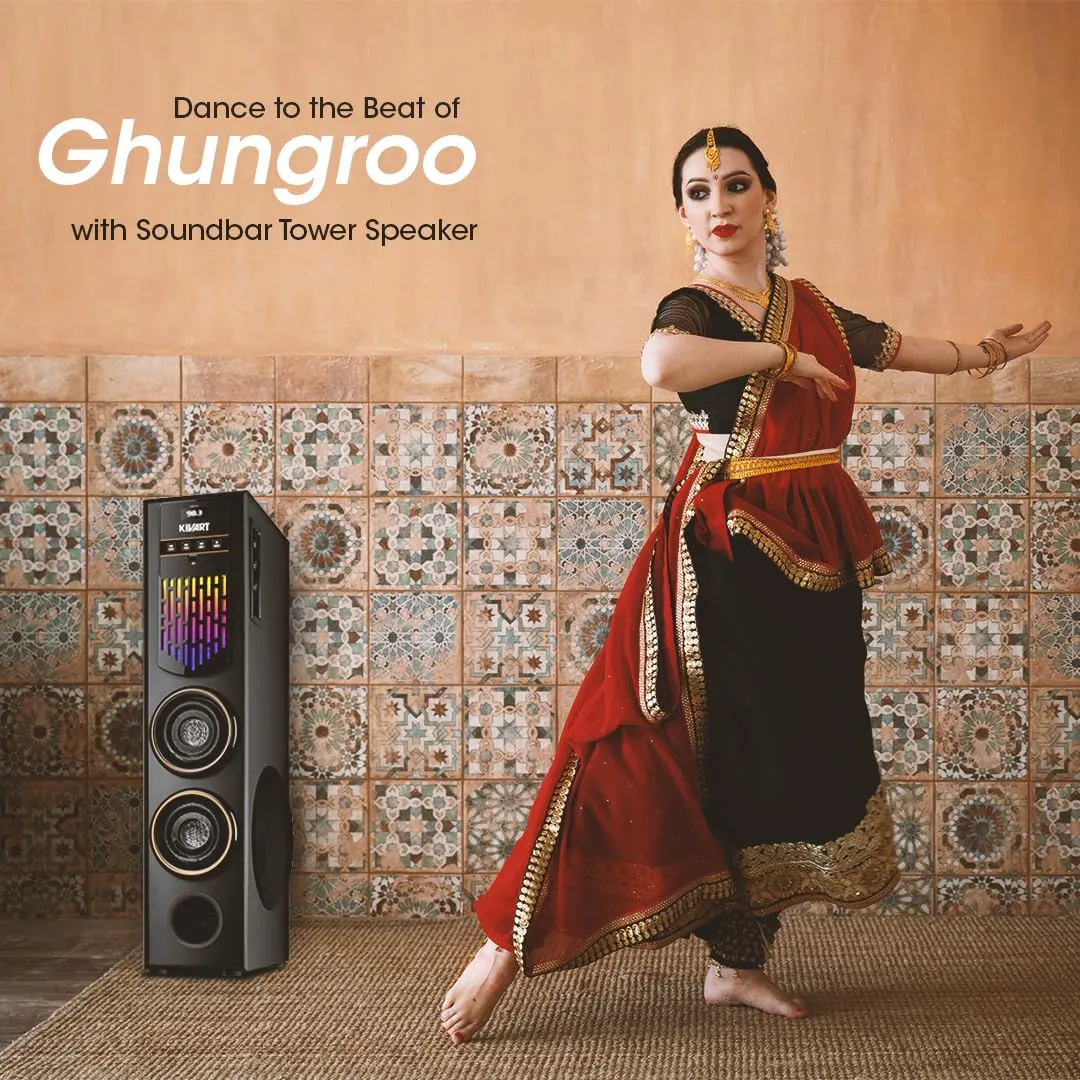 Kivart SoundBox | 80W output | Karaoke Microphone | RGB Lights | TWS Function | Bluetooth 5.0