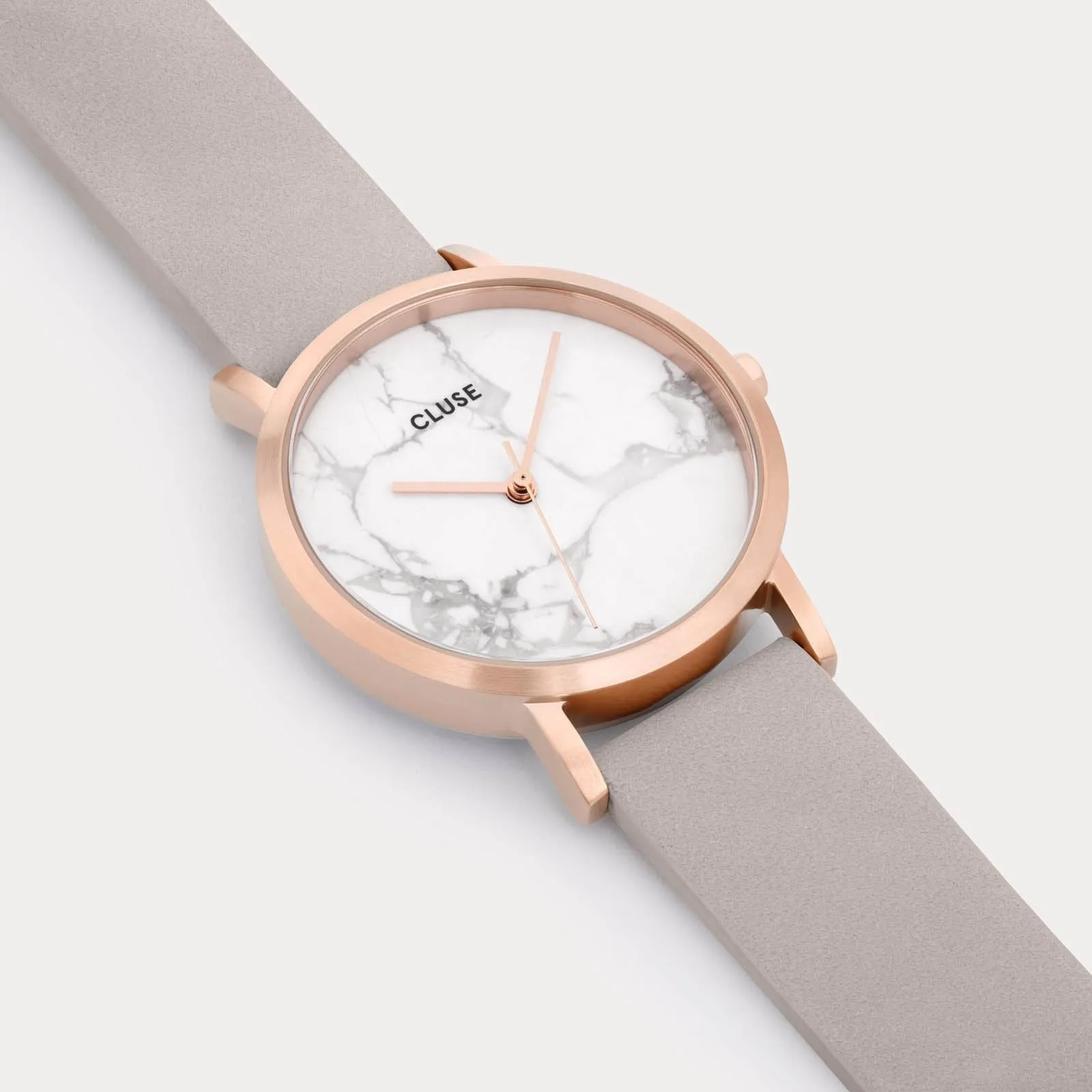 La Roche Petite Rose Gold White Marble/Grey