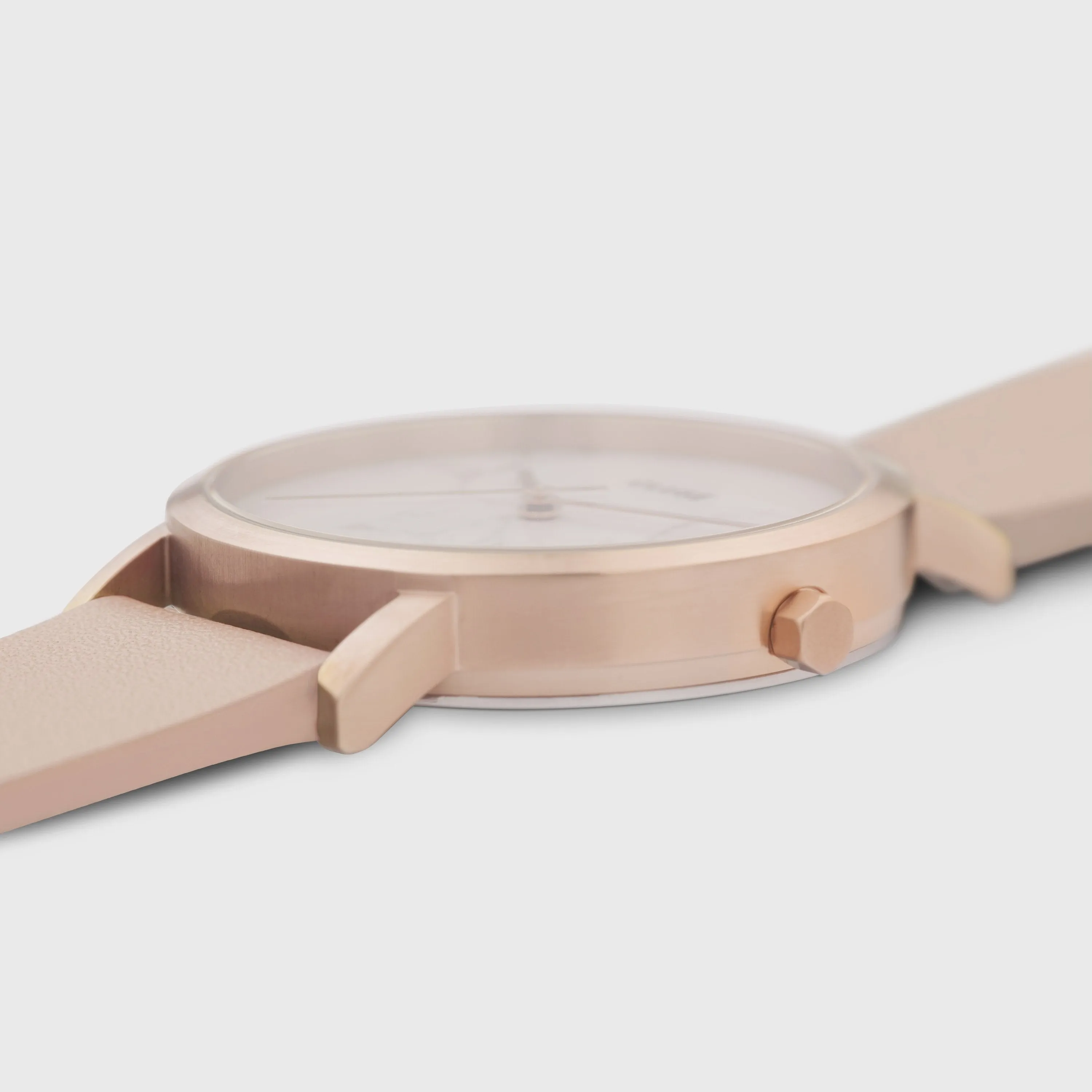 La Roche Petite Rose Gold White Marble/Nude