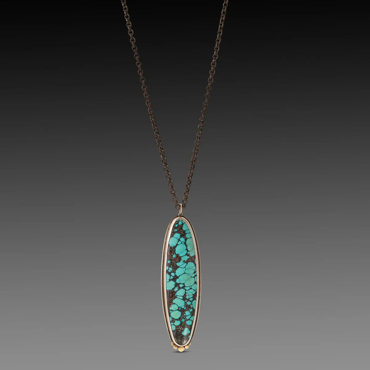 Large Turquoise Ellipse Necklace