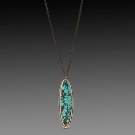 Large Turquoise Ellipse Necklace