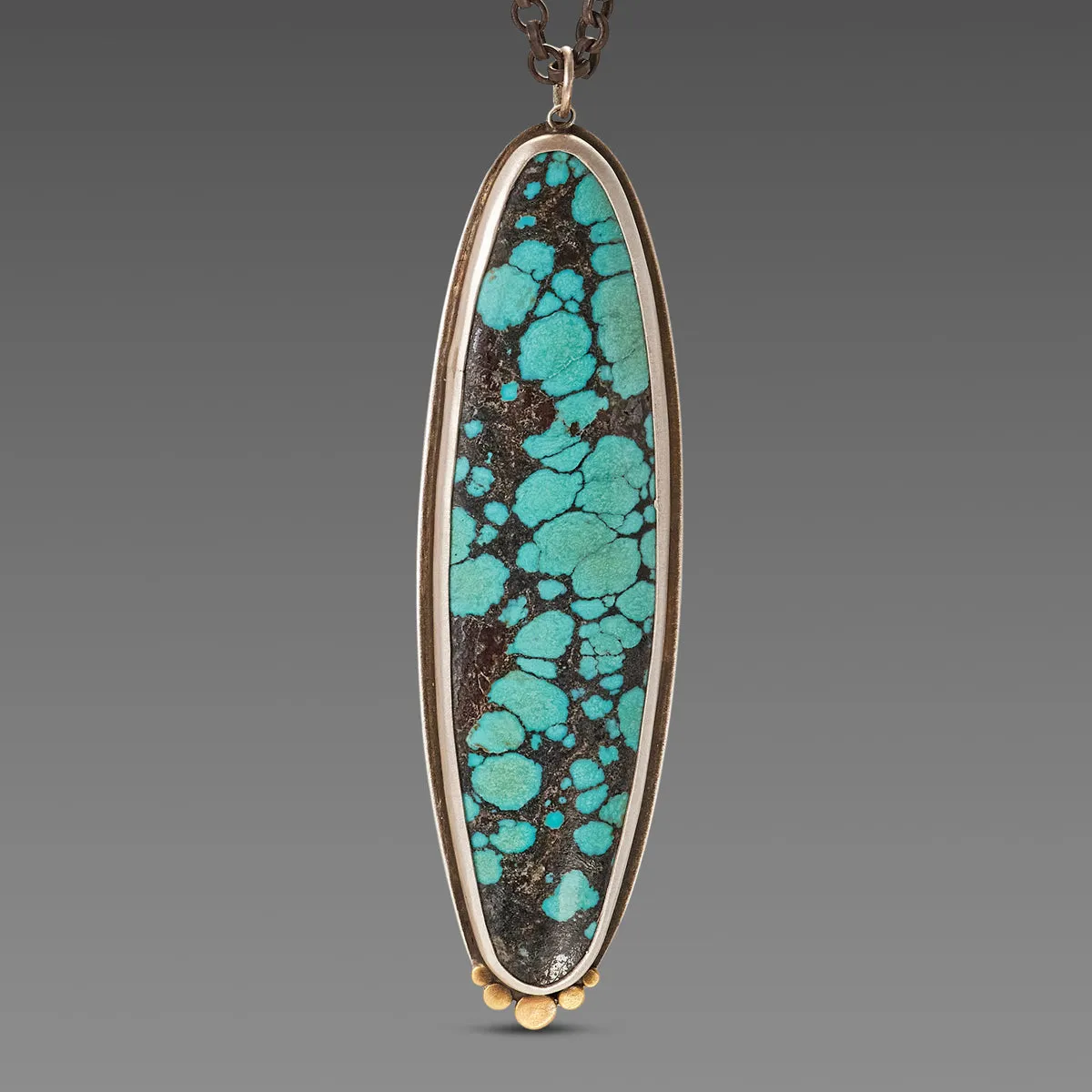 Large Turquoise Ellipse Necklace