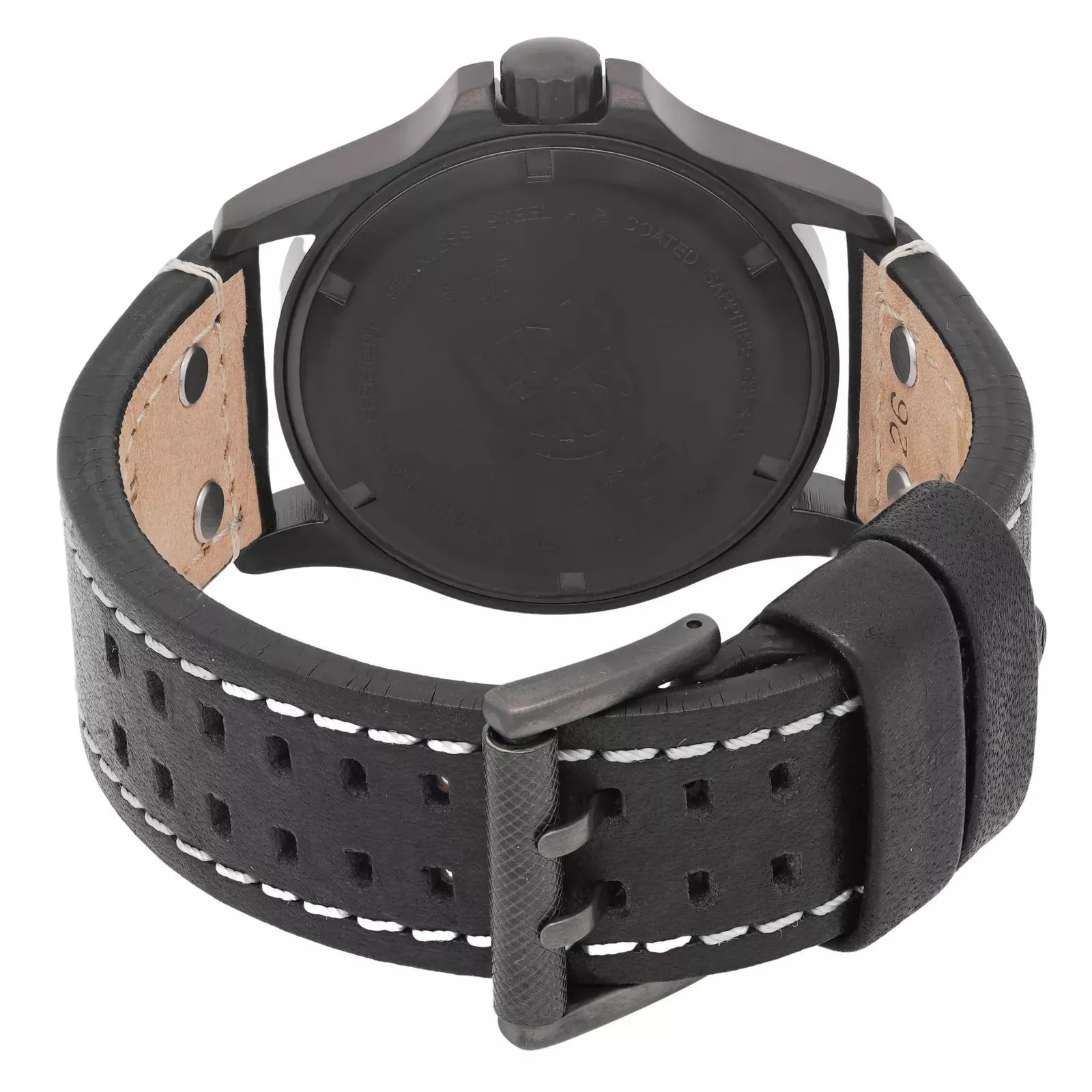 Luminox Atacama Field Gunmetal PVD Black Dial Black Leather Strap Day/Date Divers Quartz Mens Watch XL.1921