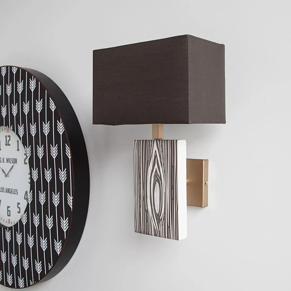 Maravilla Wall Sconce Black/White | Black Shade