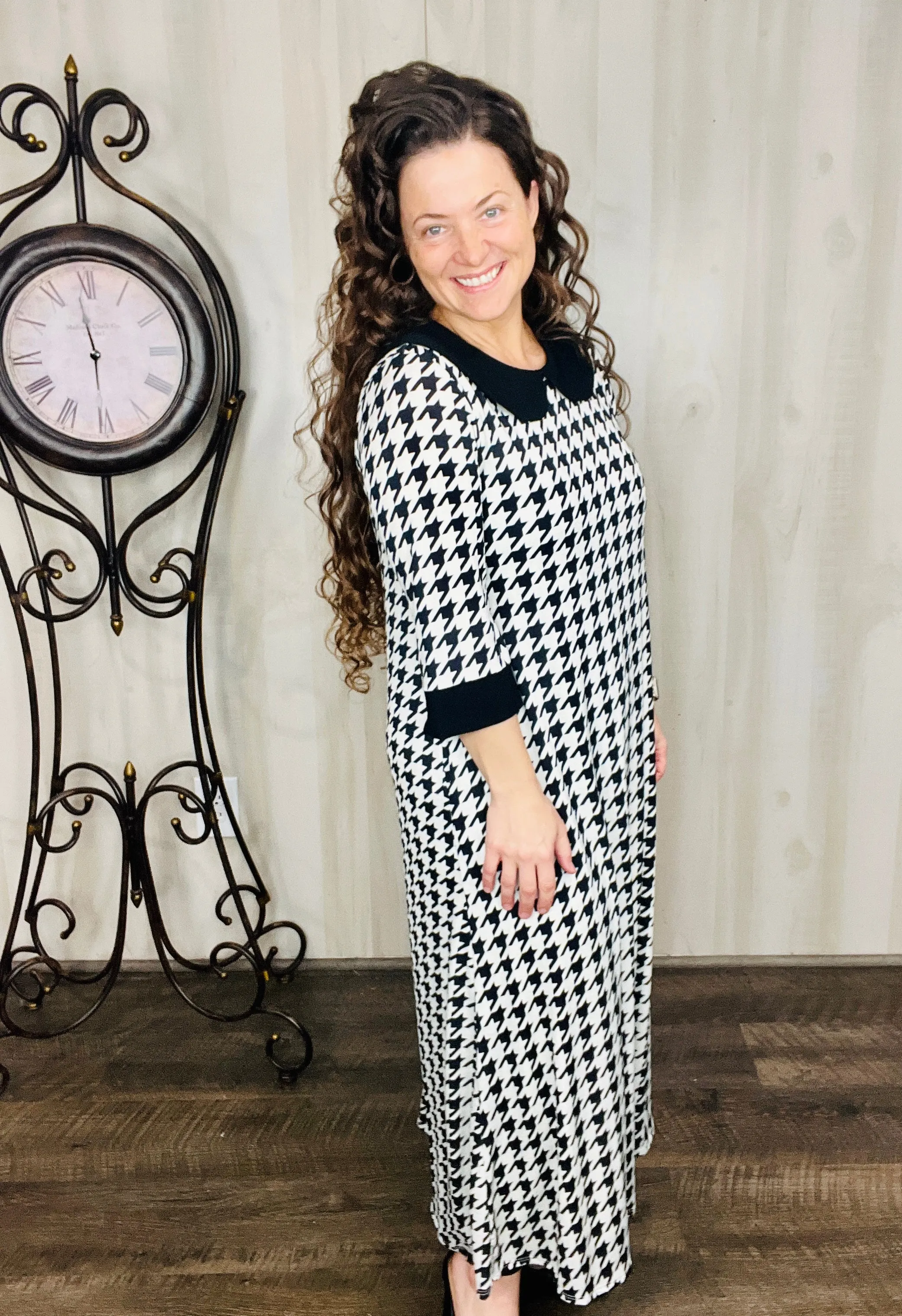 Mary Sue Houndstooth Dress