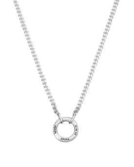 Men's Family Circle Necklace - 925 Sterling Silver
