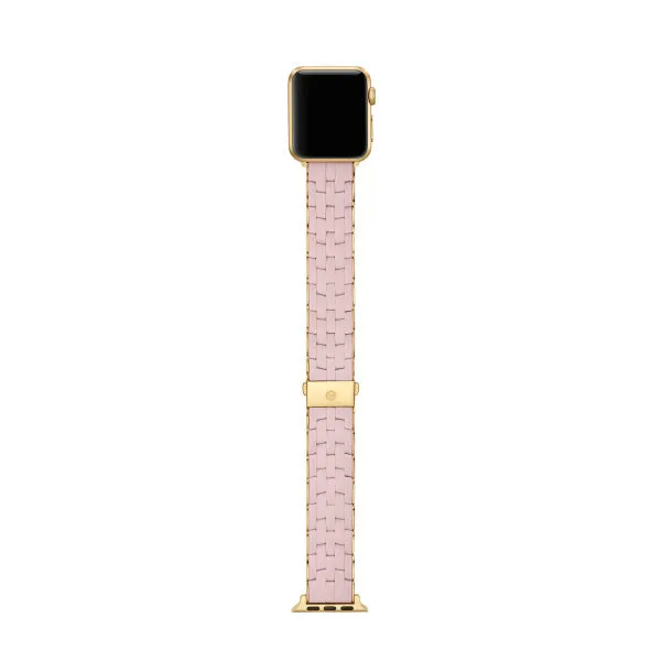 Michele Peony Silicone Apple Watch® band with Gold tone Frame