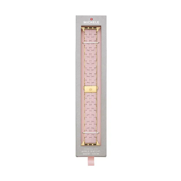 Michele Peony Silicone Apple Watch® band with Gold tone Frame