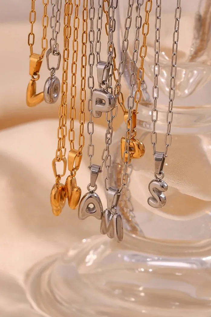 Mini Bubble Initial Necklace