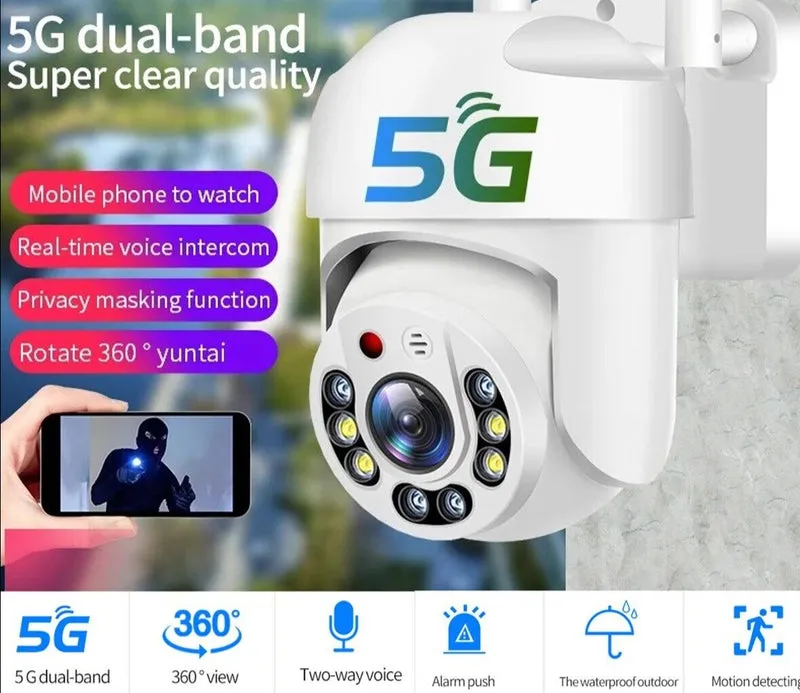 MMSecure360™ 5Ghz Outdoor Home Wireless Security Camera w/ Night Vision | 1080P HD, Wi-Fi, 2-Way Audio, Smart, Motion