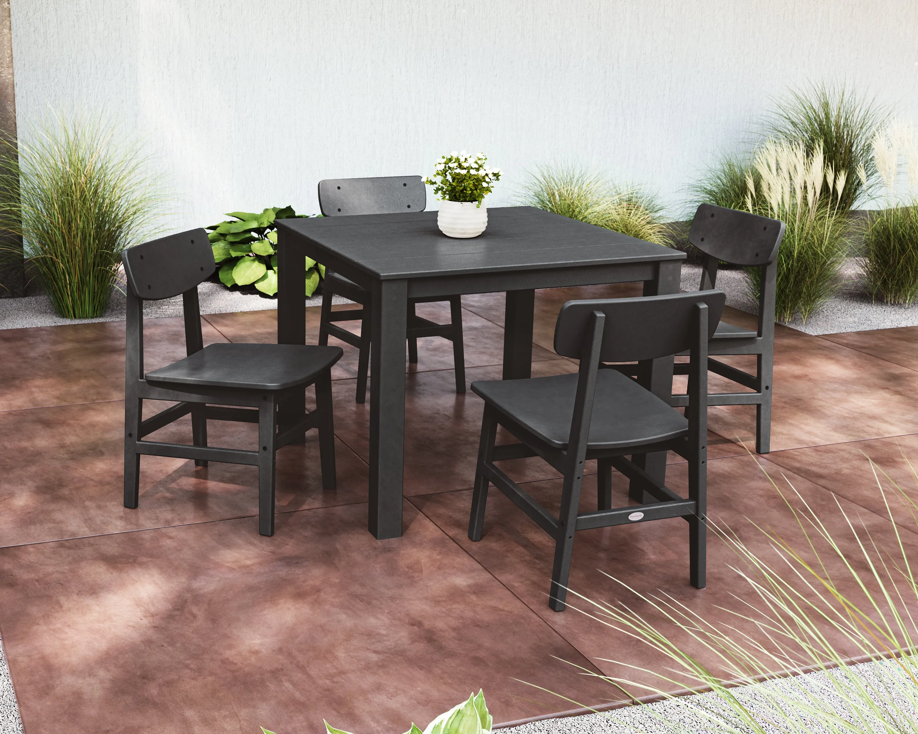 Modern Studio Urban Chair 5-Piece Parsons Dining Set