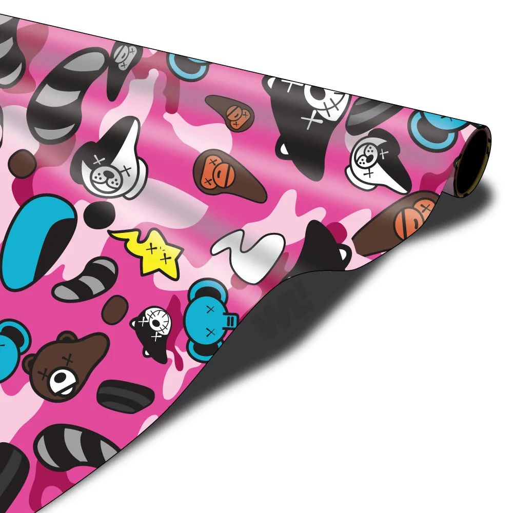 Pink Baby Milo Pattern Vinyl Wrap Film