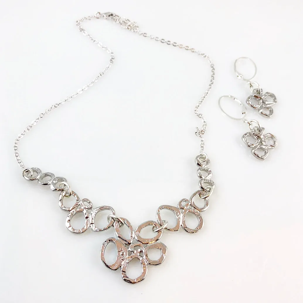 "Linked Together" Necklace (Silver Tone)