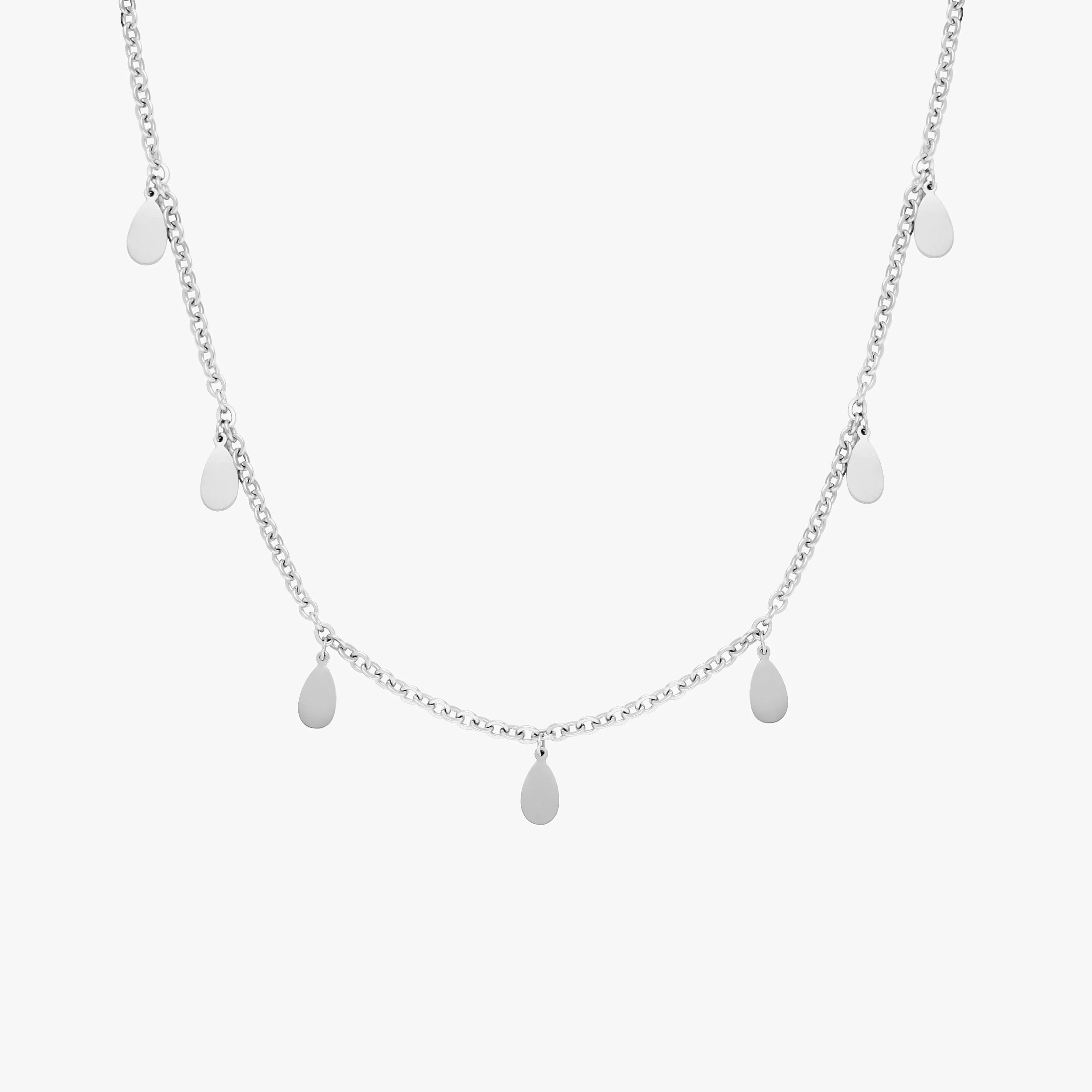 Raindrop Silver Necklace