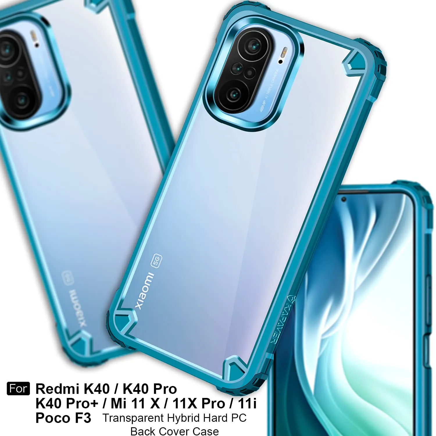 Redmi K40 / Redmi K40 Pro/Redmi K40 Pro Plus/Mi 11X / Mi 11X Pro/ Poco F3 Back Cover Case | Impulse - Sea Blue