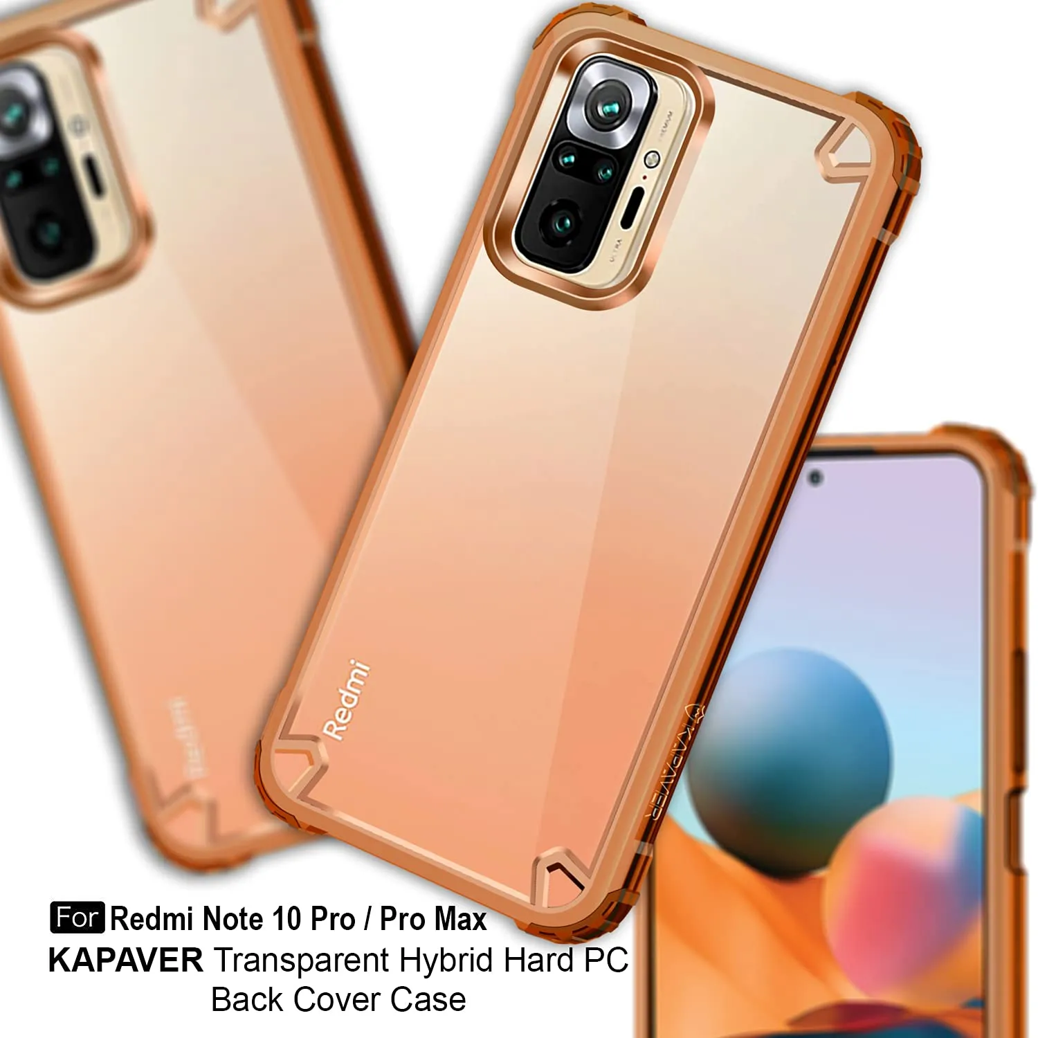 Redmi Note 10 Pro / 10 Pro Max Back Cover Case | Impulse - Orange