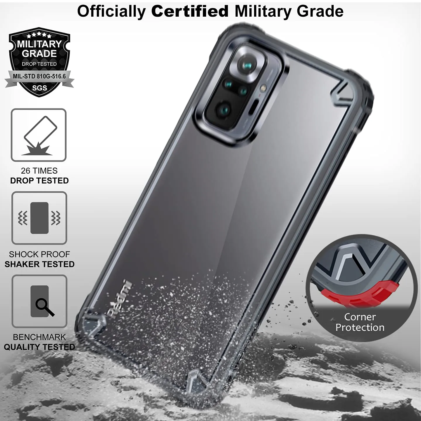 Redmi Note 10 Pro / Redmi Note 10 Pro Max Back Cover Case | Impulse - Moon Gray