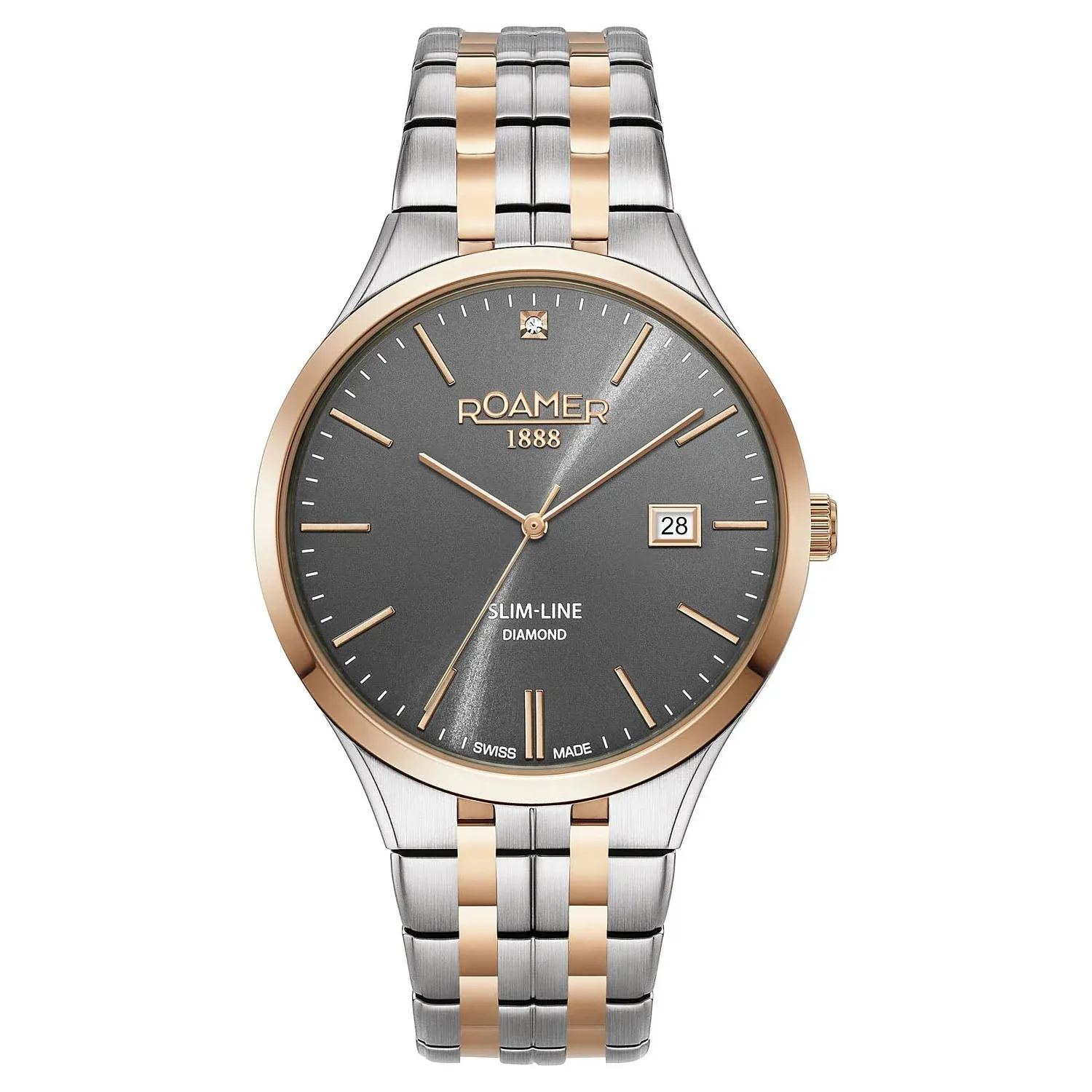 Roamer Slim-Line Analog Grey Round Dial Men's Watch - 864833 49 55 50