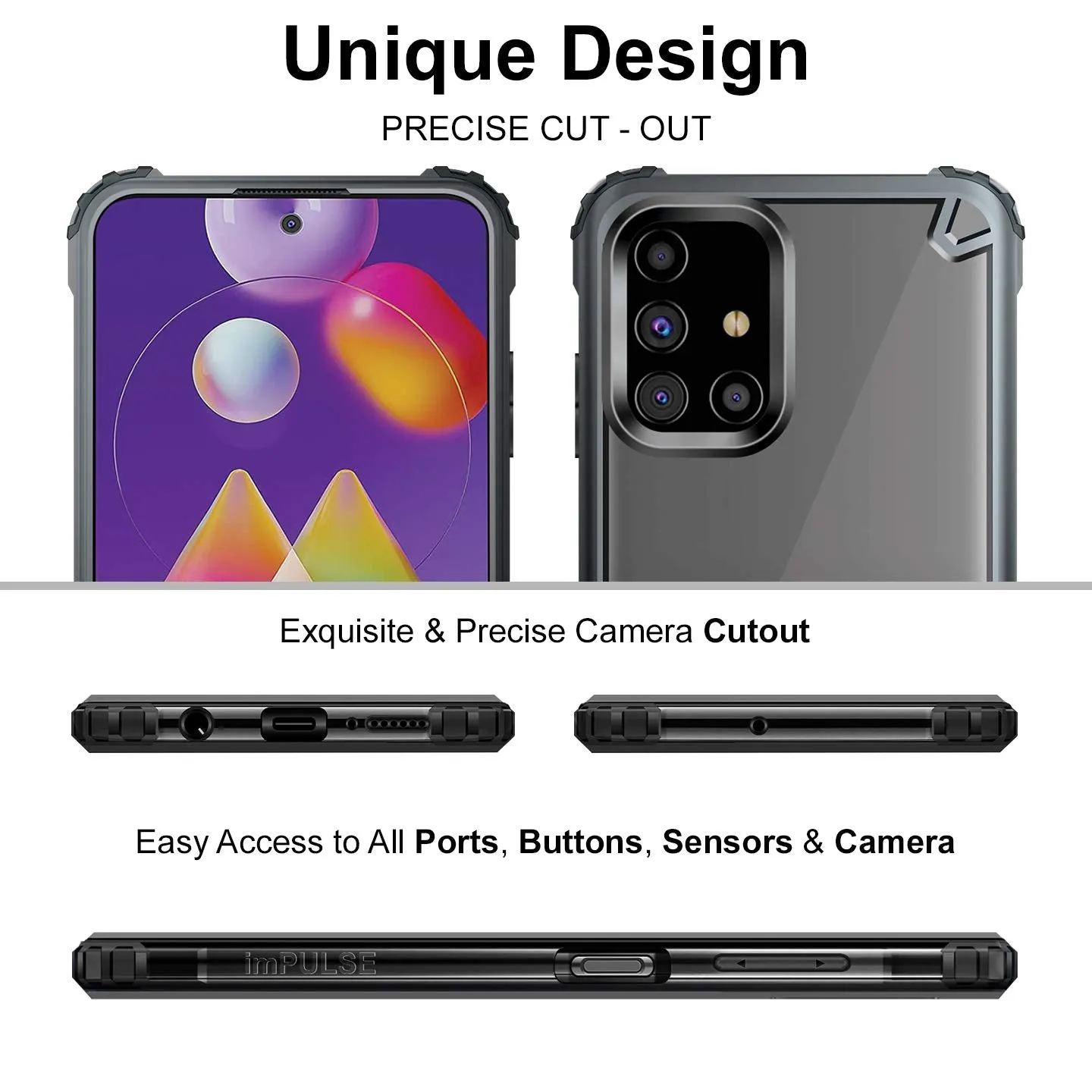 Samsung Galaxy M31S Back Cover Case | Impulse - Sea Blue