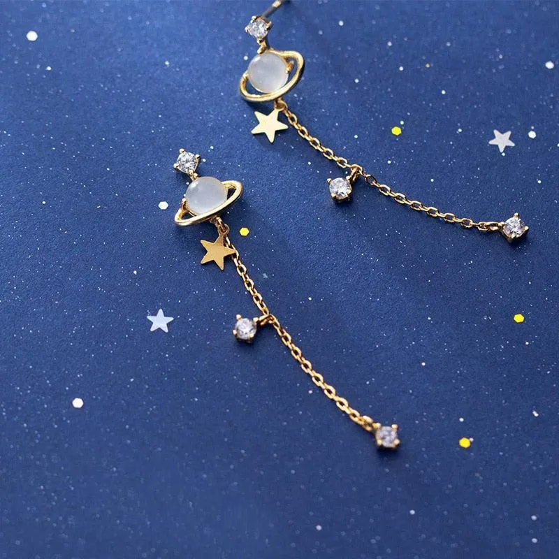 Saturn in Sky Earrings