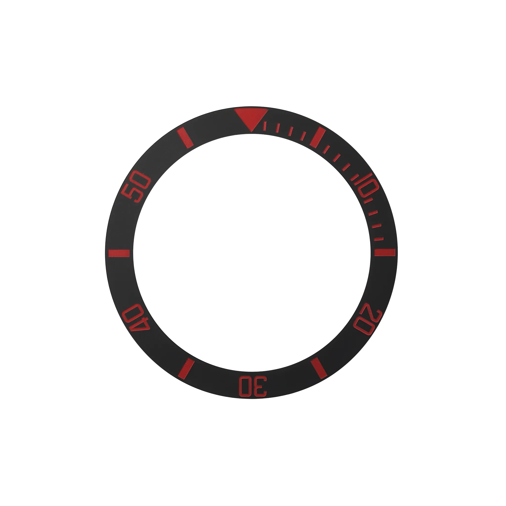 SKX007/SRPD Ceramic Bezel Insert: Sub style Sandblasted Black/Red