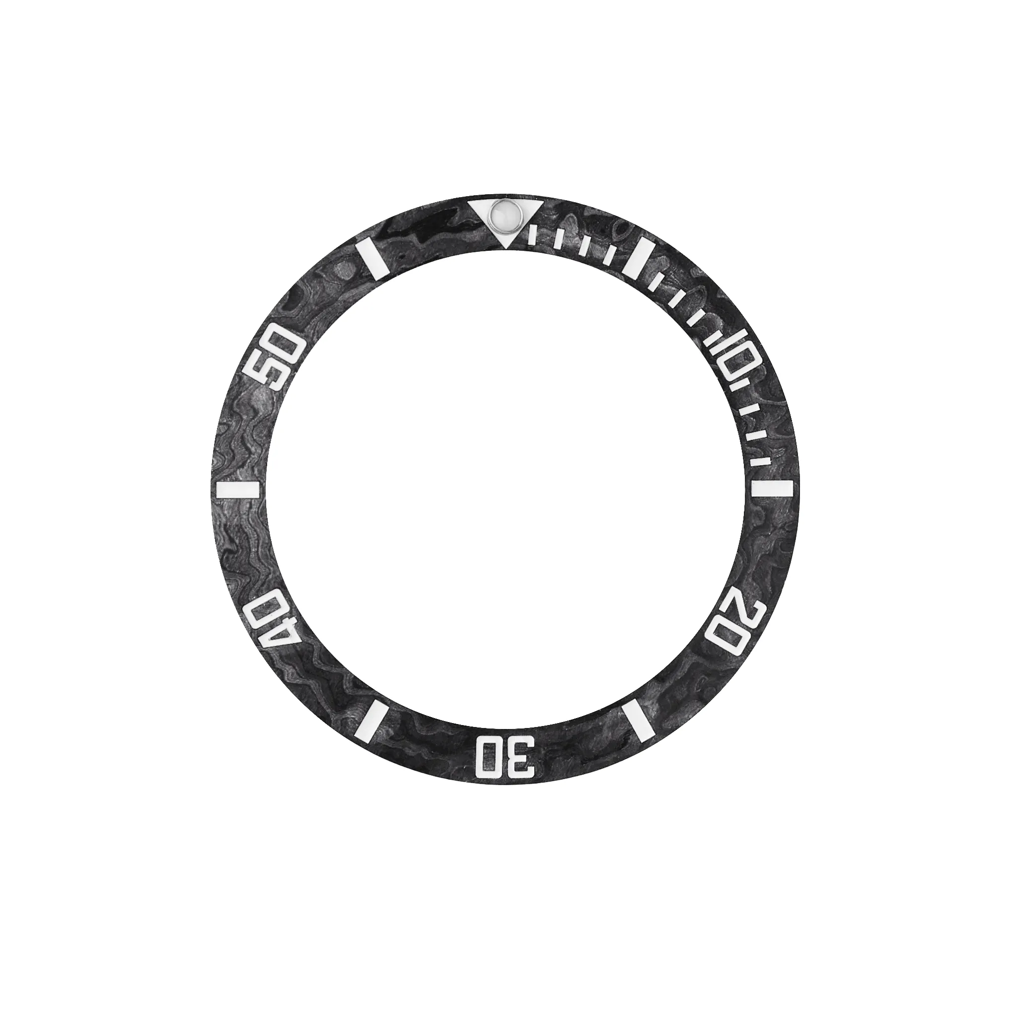 SKX007/SRPD Lumed Forged Carbon Bezel Insert: Sub Style Black