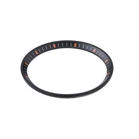 SRP Turtle Chapter Ring: Matte Black Finish with Orange Markers