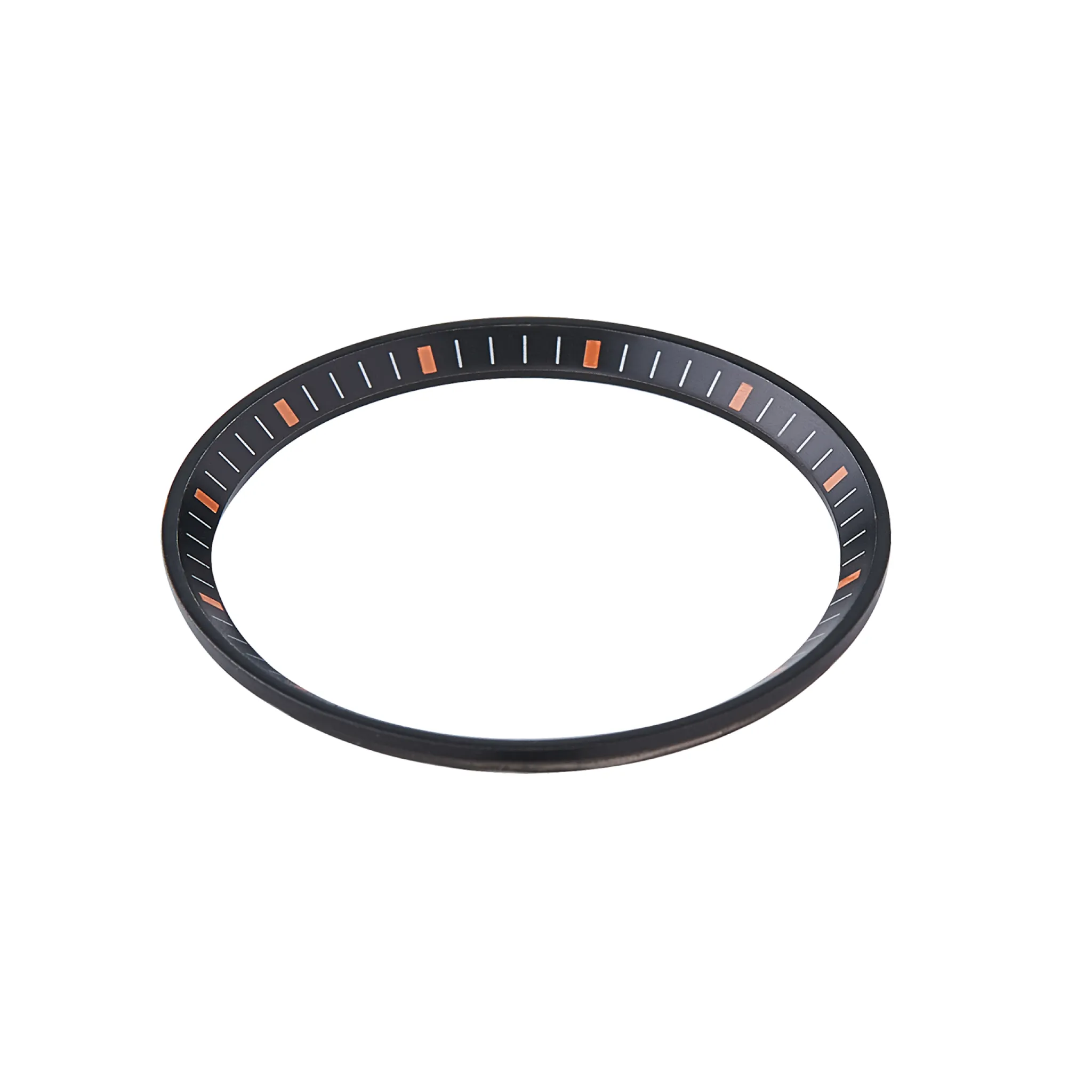 SRP Turtle Chapter Ring: Matte Black Finish with Orange Markers