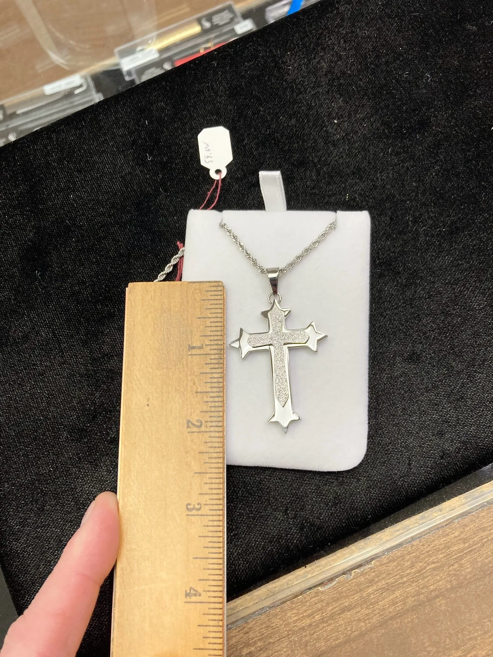 Stainless Steel Cross And Rope Chain