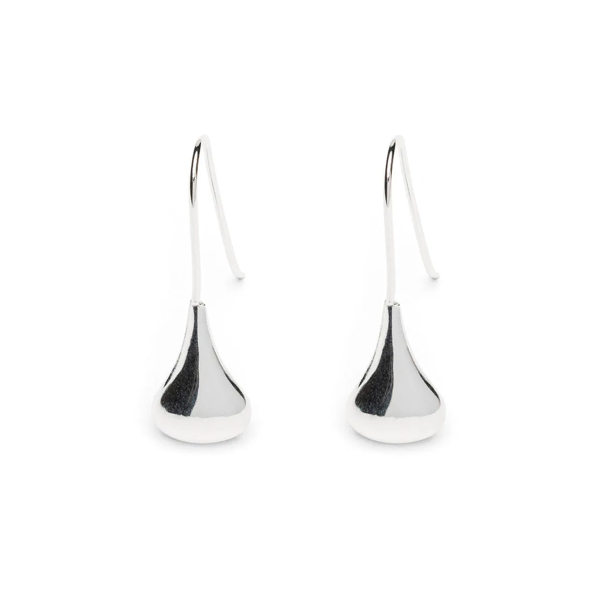 Sterling Silver Teardrop French Hook Earrings
