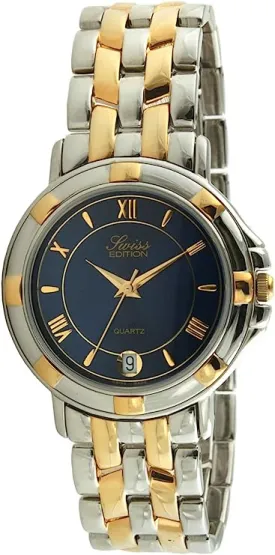 Swiss Edition Men's Luxury Two-Tone Bracelet Watch