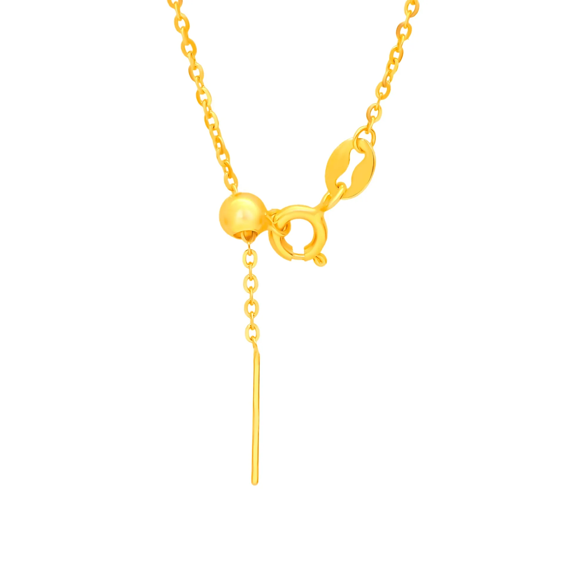 TAKA Jewellery 999 Pure Gold Necklace with Silver Chain