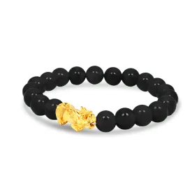 TAKA Jewellery 999 Pure Gold Pixiu Beads Bracelet