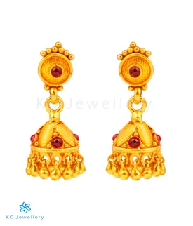 The Aarushi Silver Kempu Jhumka