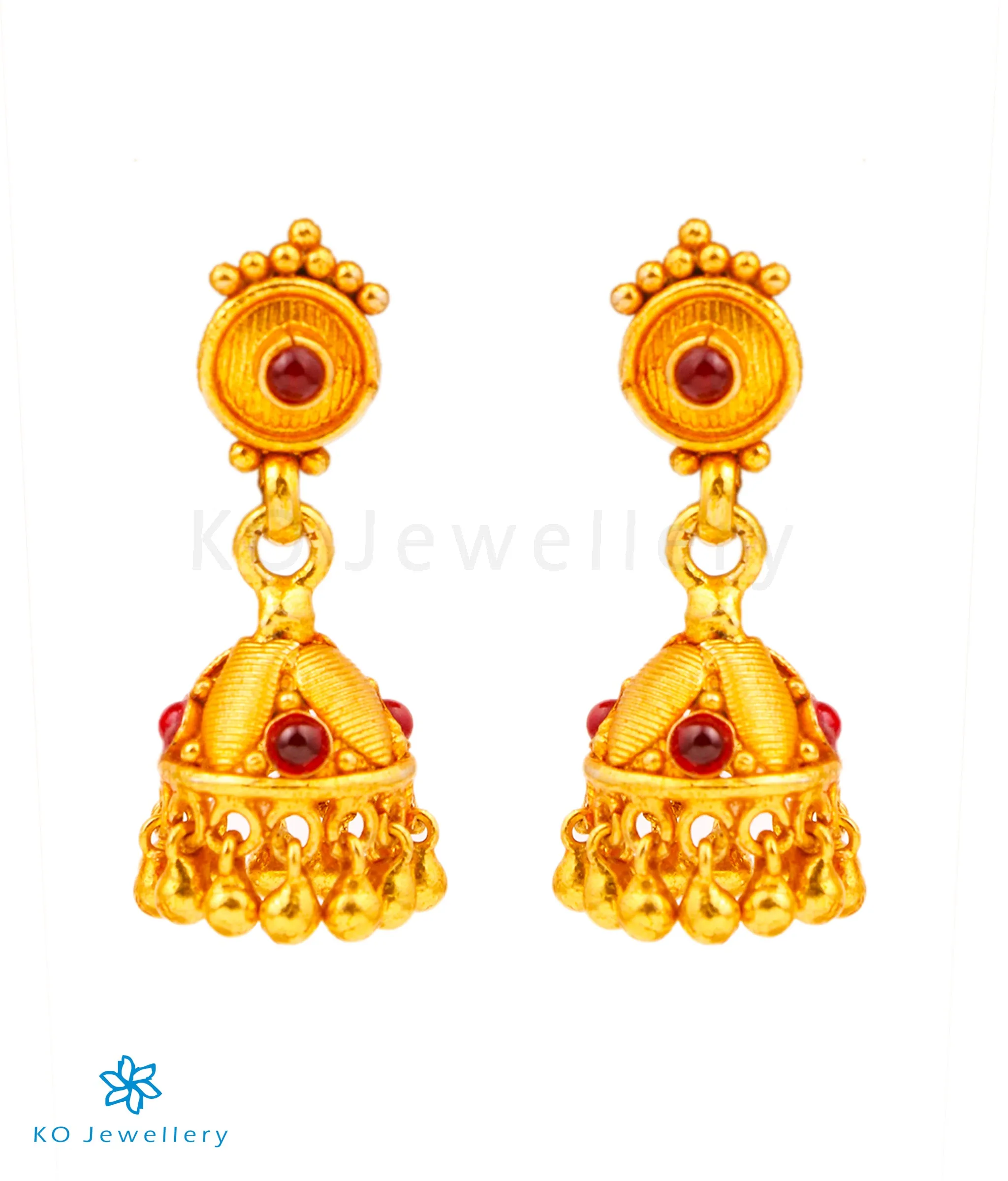 The Aarushi Silver Kempu Jhumka